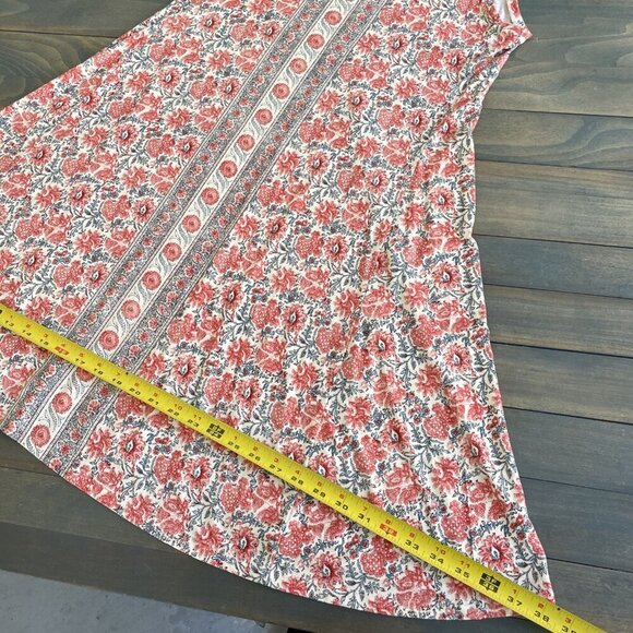 Style & Co Printed Sleeveless Floral Summer Flip Flop Dress Coral - Size M (VV) - Picture 9 of 10